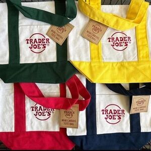 Trader Joe's Mini Canvas Tote Bags